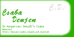 csaba demjen business card